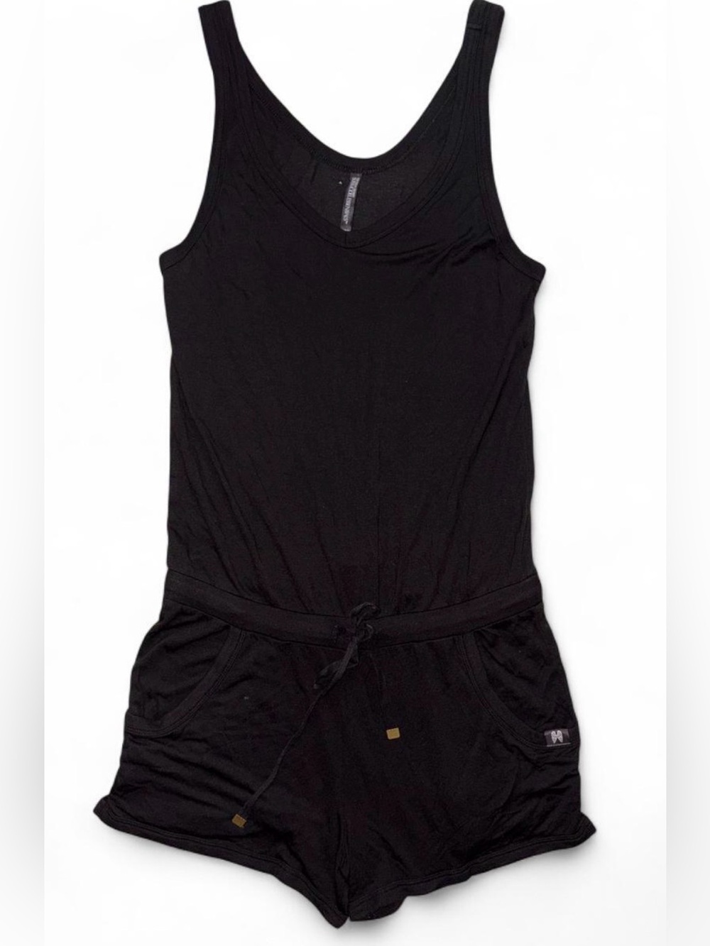 Victoria's Secret Black Sleeveless Romper Pajama